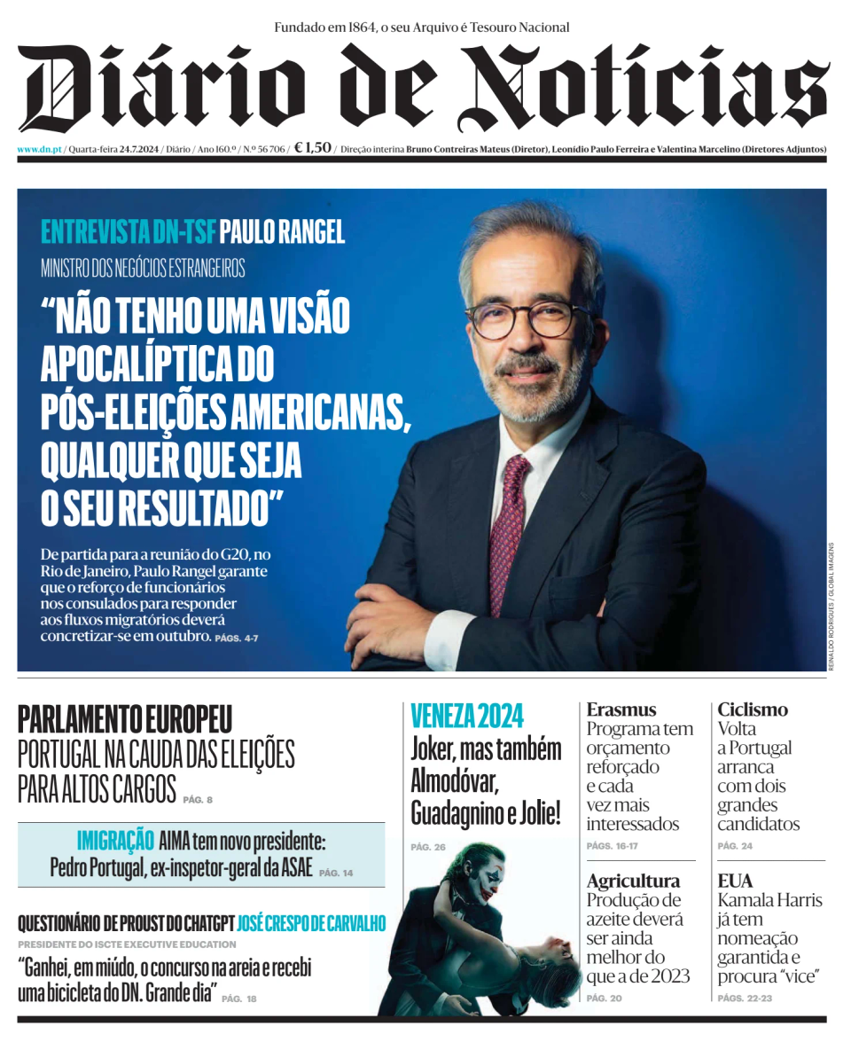 Prima-pagina-Diario de Noticias-edizione-di-oggi-20240724